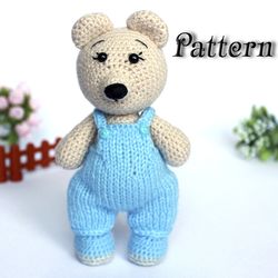 Crochet bear pattern, amigurumi teddy bear download