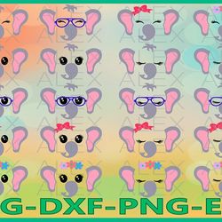 elephant svg, animal face svg, elephant face svg