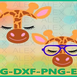 giraffe svg, animal face svg, giraffe face boy svg
