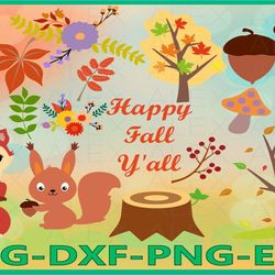 Autumn Svg, Fall svg, Forest Animals Svg, Happy Fall y'all