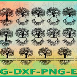 Family Tree Split SVG, Tree SVG, Tree Monogram Svg