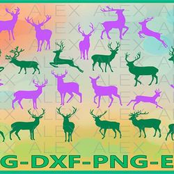 Deer SVG, Deer Silhouette png, Deer Clipart, Animals SVG