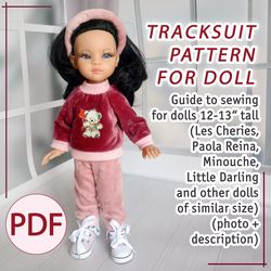 PDF tracksuit pattern for Paola Reina and other similar dolls
