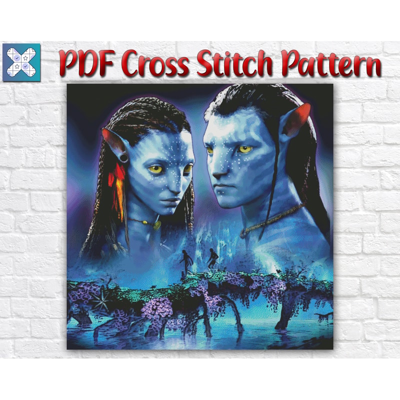 Avatar Stripes Pattern Avatar Cross Stitch Pattern / Pandora Cross Stitch Pattern / | Inspire ...