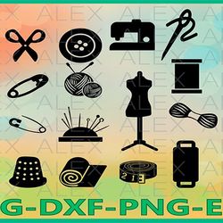 seamstress svg, seamstress silhouette png, sewing silhouette