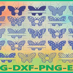 butterfly svg, butterfly monogram, monogram butterfly cut