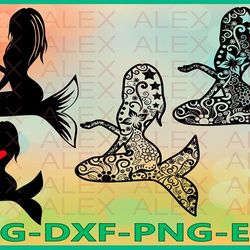 mermaid svg, flourish svg, mermaid svg files, mermaid svg