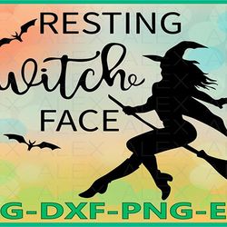 resting witch face svg, halloween witches, witch png