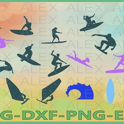 surfing svg, surfing png, eps, svg, dxf, surfing clipart