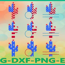 cactus 4th of july svg,, american flag 4th of july svg