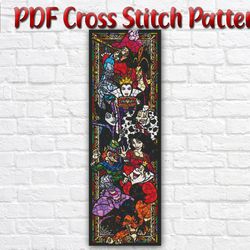 Villains Cross Stitch Pattern / Disney Cross Stitch Pattern / Princess Cross Stitch Pattern / Stained Glass PDF Chart