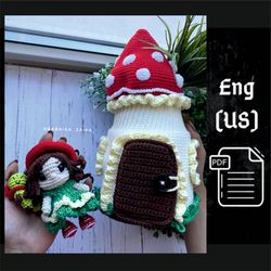 PDF Amanita Crochet House Pattern, Amigurumi Mushroom House