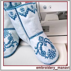 In the hoop Home boots Machine embroidery digital design