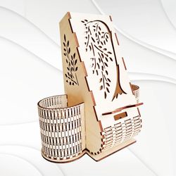 Gift stand holder, ready laser cut design. Svg cut project.