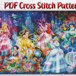 Disney Cross Stitch Pattern / Princess Cross Stitch Pattern / Large Cross Stitch Pattern / Cartoon Instant Cross Stitch