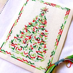 Christmas cross stitch pattern PDF VARIEGATED MODERN CHRISTMAS TREE by CrossStitchingForFun Instant Download
