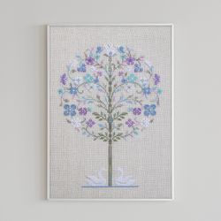 Spring Tree cross stitch pattern PDF