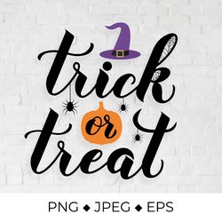 trick or treat lettering. halloween quote svg cut file