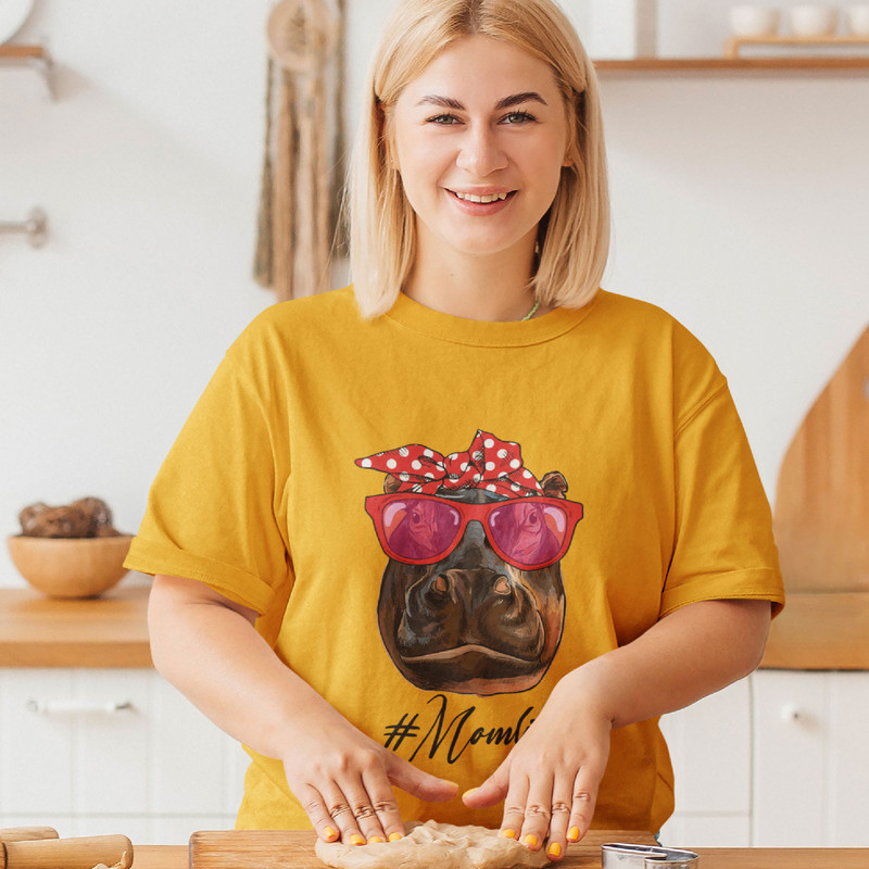 Momlife cute hippopotamus bandana headband and glasses cool hippo-02.jpg