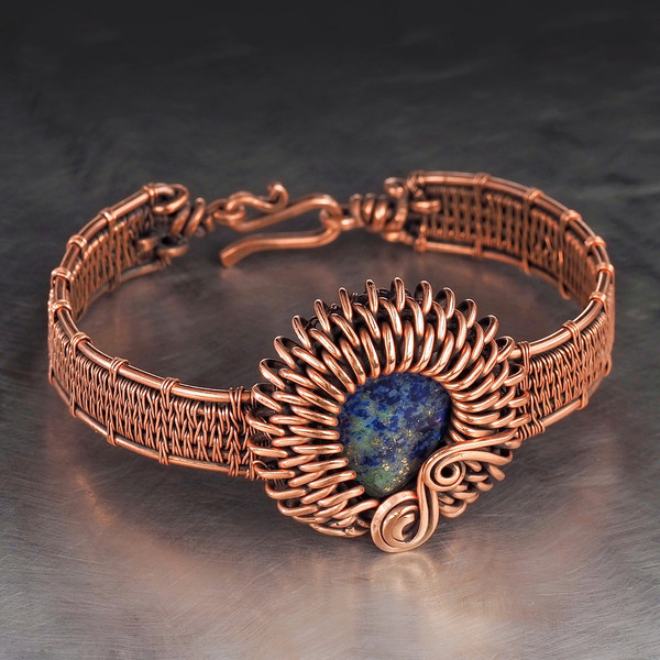 wire-wrapped -bracelet-natural-azurite-malachite-stone-handmade-wirewrapart (3).jpeg