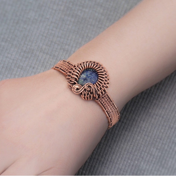 wire-wrapped -bracelet-natural-azurite-malachite-stone-handmade-wirewrapart (10).jpeg