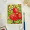 Strawberries in the garden with drops of dew ACEO, Watercolor 05.JPG