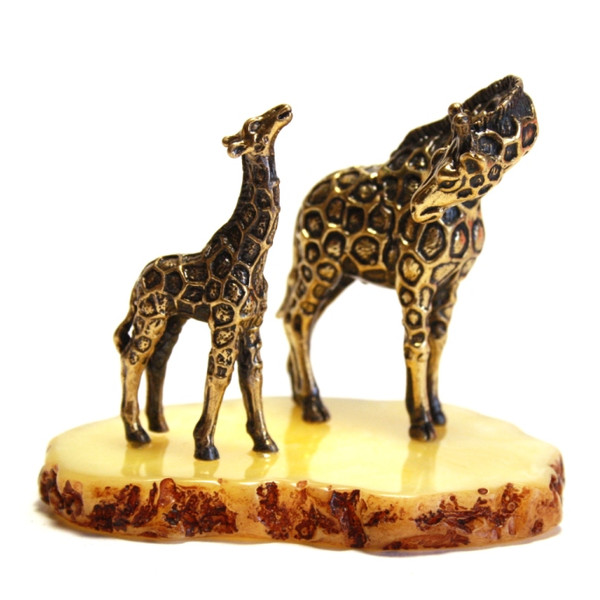 Giraffe   statuette   brass,