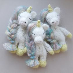 Pattern unicorn toy knitting. PDF. Animal pattern toy. Amigurumi tutorial