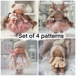 Pattern dolls, Set of 4 patterns