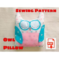 Owl Pillow Sewing Pattern, Diy Owl, Diy Nursery Decor, Diy Room Decor, Handmade Owl Pillow, Diy Owl Pillow Tutorial