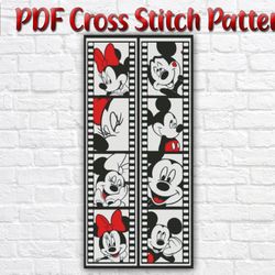 Mickey Mouse Cross Stitch Pattern / Disney Cross Stitch Pattern / Minnie Mouse Cross Stitch Pattern / Instant PDF Chart