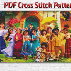Encanto Cross Stitch Pattern / Family Madrigal Cross Stitch Pattern / Mirabel Cross Stitch Chart / Casita Cross Stitch