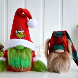Christmas Grinch and Max Gnome. Gnomes set