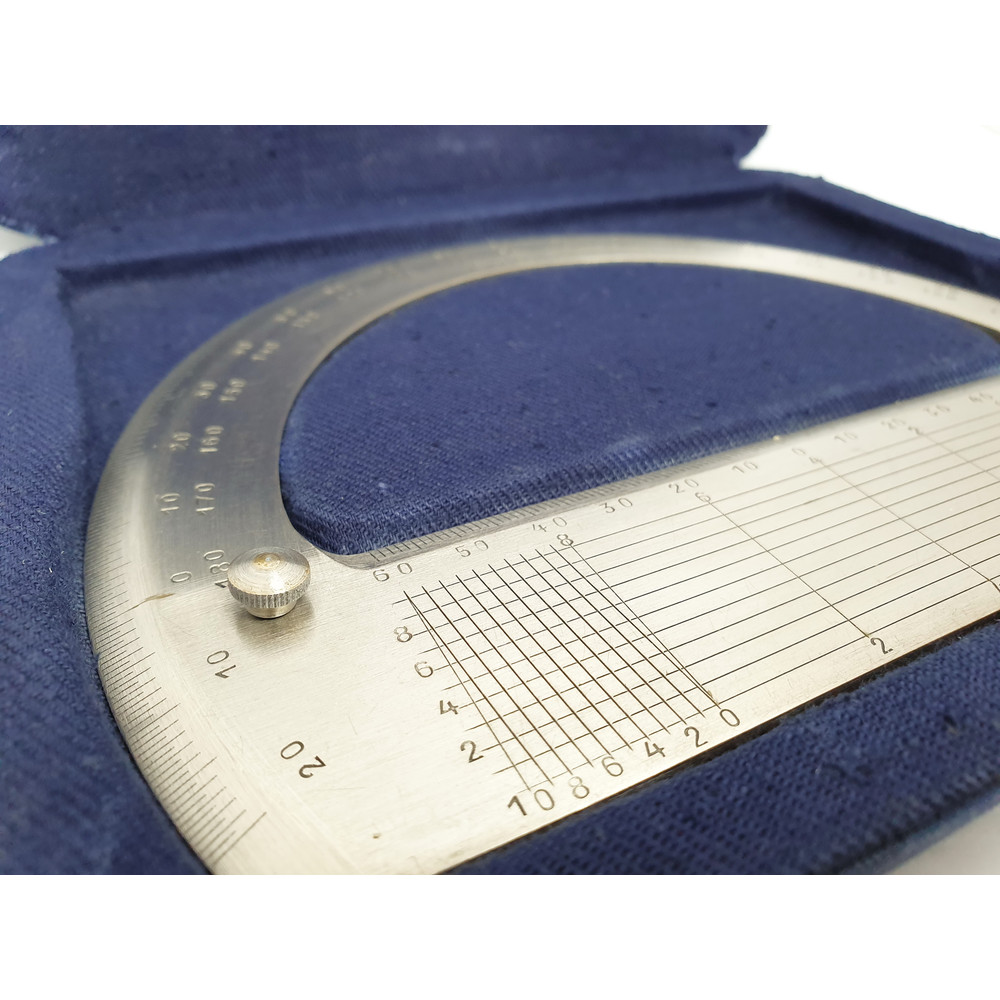 5 Vintage USSR Drawing PROTRACTOR Professional Engineering Architect Drafting Accessories 1956.jpg