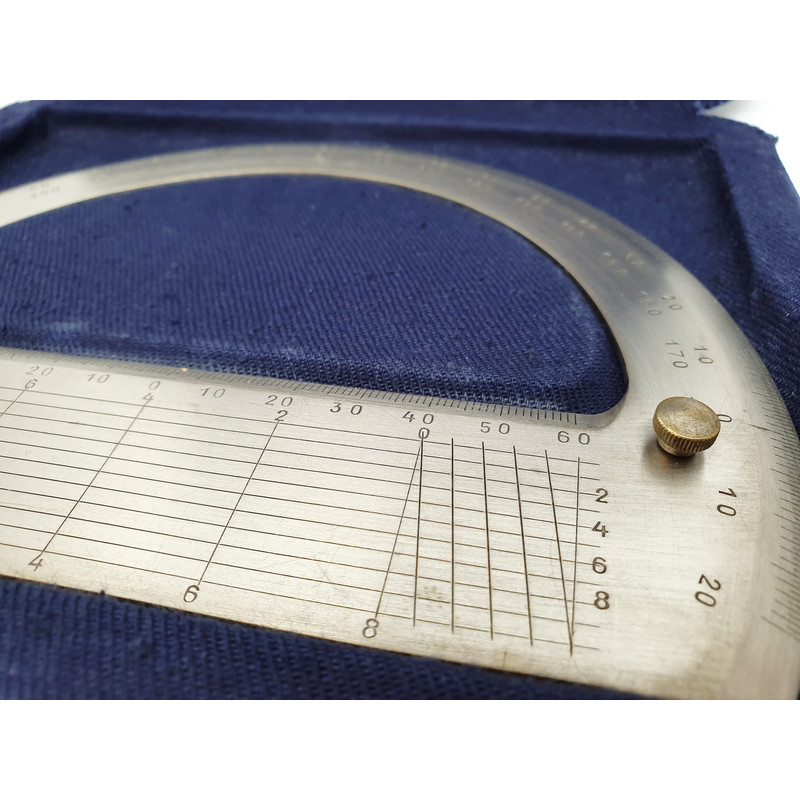 6 Vintage USSR Drawing PROTRACTOR Professional Engineering Architect Drafting Accessories 1956.jpg