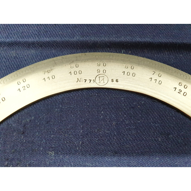 7 Vintage USSR Drawing PROTRACTOR Professional Engineering Architect Drafting Accessories 1956.jpg