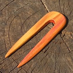 Wooden hair pin 2 prong hair fork Hair sticks wood