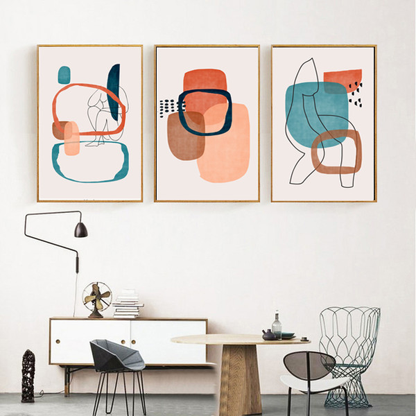 3 modern abstract posters that can be downloaded and hung on the wall