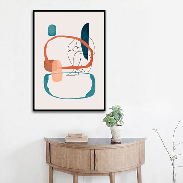 three modern abstract posters that can be downloaded and hung on the wall