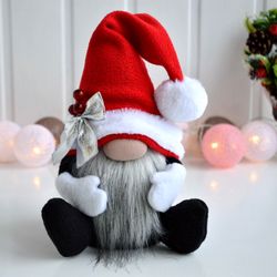 Christmas Santa gnome, Scandinavian decor