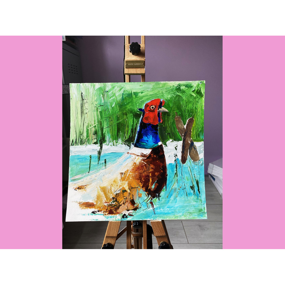 pheasant oil painting bird original art -21.jpg