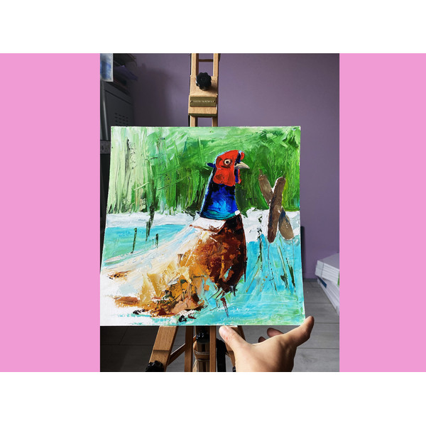 pheasant oil painting bird original art  -22.jpg
