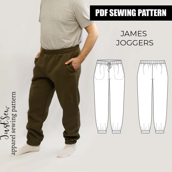 Mens joggers sewing pattern & step-by-step sewing instructio - Inspire ...
