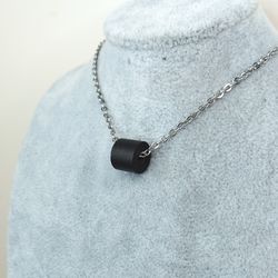 Fidget necklace for men Ferrite pendant Post apocalyptic jewelry Pop punk necklace men Mimimalist pendant for geek