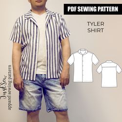 Men's Shirt Sewing Pattern And Step-by-step Instruction