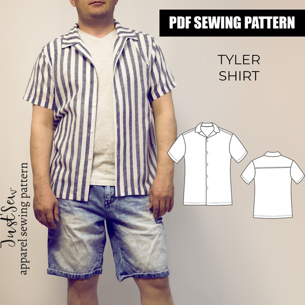 Men's shirt sewing pattern and stepbystep instruction Inspire Uplift