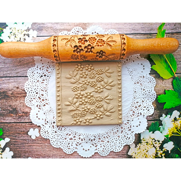 Embossed rolling pin, engraved rolling pin for cookies, patt