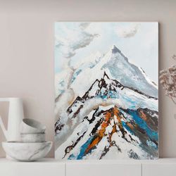 Original acrylic painting on canvas landscape mountain