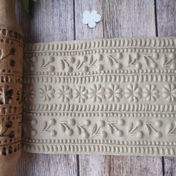 Cherry Pattern, Engraved rolling pin, Embossed rolling pin, Cherry cookies.
