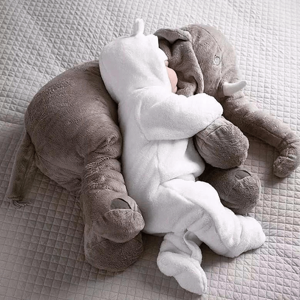 Elephant Baby Pillow Gray 2